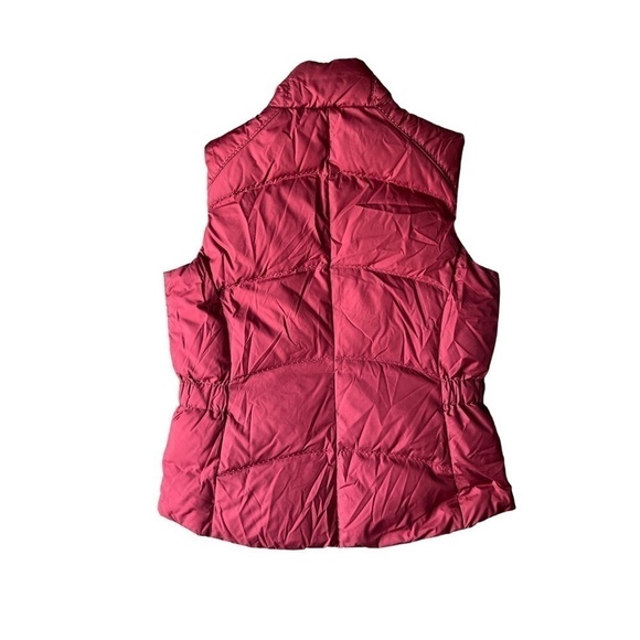 Eddie Bauer Woman’s Premium Goose Down Full Zip Maroon Puffer Vest, Size Small - Picture 2 of 10